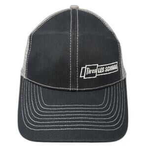 Tires Les Schwab Strapback Trucker Hat Black One Size Embroidered